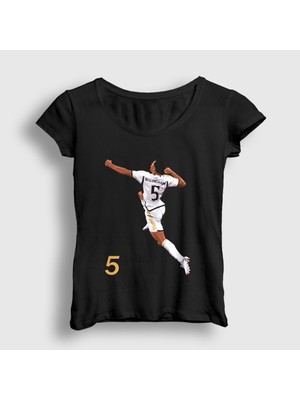 Presmono Kadın Siyah Jude Bellingham Goal Futbol T-Shirt