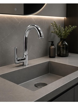 Erçelik Lavabo Bataryası – Sıcak Soğuk Su Girişli Lavabo Musluğu – Banyo Lavabo Bataryası