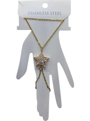 Nkie Jewels Altın Renk Yıldız Çelik Şahmeran - 3527