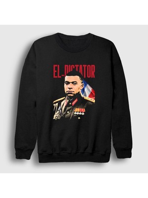 Presmono Unisex Siyah El Dictator Kylian Mbappe Futbol Sweatshirt