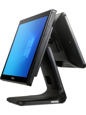 Tiwox TP-7650D 18.5" + 13.2" Çift Ekranlı Endüstriyel Pos Pc (Intel I7 / 8gb Ram / 128GB Ssd)
