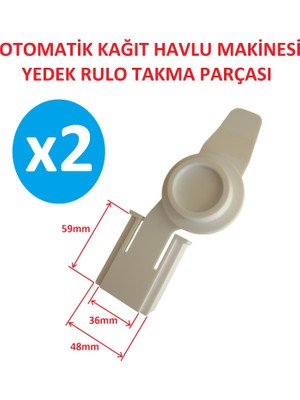 Poyraz Bioplast Rulo 21CM Otomatik Kağıt Havlu Dispanseri Yedek Parça Beyaz - 2 Adet