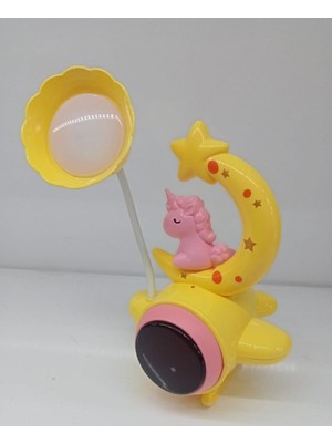 Veraura Lifestyle Çocuk Odası Ay ve Unicorn Desenli Gece Lambası