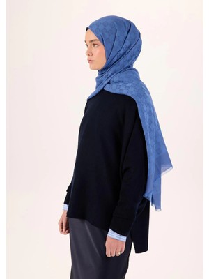 Silk Home Pamuk Polyester Liva Şal Indigo Dokulu Nefes Alan 90X200