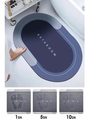 Veraura Lifestyle Oval Süper Emıcı Banyo Paspası