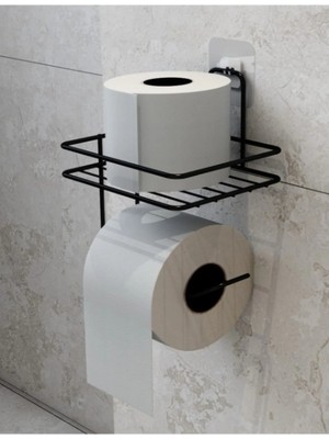 Veraura Lifestyle Pratik Yapışkanlı Metal Tuvalet Kağıdı Tutucu