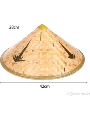 Veraura Lifestyle Naturel Renk Cambodia Kamboçyalı Vietnam Şapkası Pvc Hasır