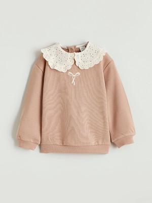 Lc Waikiki Yeni Sezon Bebe Yakalı Kız Bebek Sweatshirt