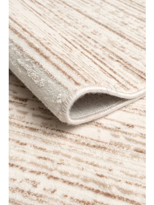 Ecosia %100 Akrilik Krem-Bej Şık Düz Yumuşak Modern Halı Salon Mutfak Antre Yolluk Oturma Odası Halı LI772