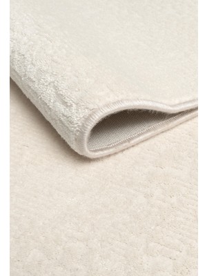 Ecosia %100 Akrilik Krem Sade Şık Düz Yumuşak Modern Halı Salon Mutfak Antre Yolluk Oturma Odası Halı LI774