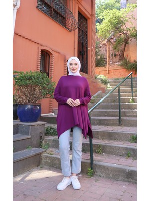 Nisum Moda Yanları Yırtmaçlı Salaş Tunik