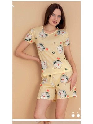 Yare Şortlu Pijama Alt Üst 7153