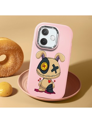 HONTINGA Oppo A5 Pro 5g ile Uyumlu Kılıf Kamera Korumalı Düşüme Önleyici Kamera Koruyucu Pembe Yumuşak Silikon Couple Telefon Kılıfı Karikatür Desenli K4-0447
