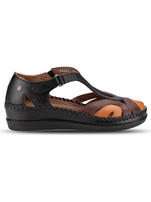 Forelli Sally-G Kadın Deri Sandalet Siyah-Taba