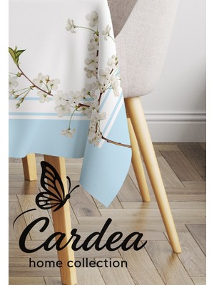 Cardea Home Collection Manolya Çiçek Desenli Özel Üretim Dijital Baskı Masa Örtüsü