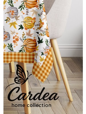 Cardea Home Collection Balkabağı Temalı Özel Üretim Dijital Baskı Masa Örtüsü