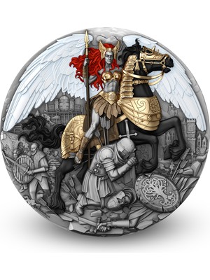 T&S Agakulche Savaşçı Kızıl Valkyrie Gümüş Sikke Coin