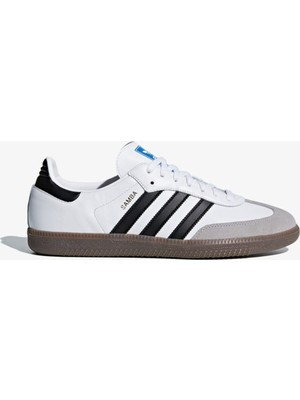 Kadın Samba Og Sneaker Düz Taban Beyaz Hakiki Deri Ayakkabı Casual Kullanım İçin İdeal