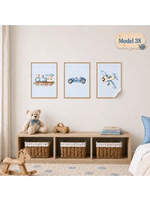 Akıllı Kağıt Statik Tutunma Özellikli Tablo - Poster Çocuk Odası (Model- 38)
