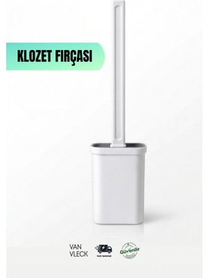 Van Vleck Silikon Başlıklı Klozet Fırçası – Tuvalet Temizlik Fırçası, Esnek Wc Fırçası ve Standı