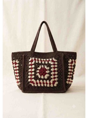 Linas Collection El Örgüsü Motifli Modern Omuz Çantası