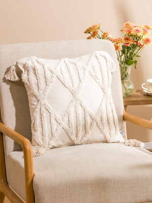 Lcw Home Bej Püsküllü Kırlent Kılıfı 45X45 cm