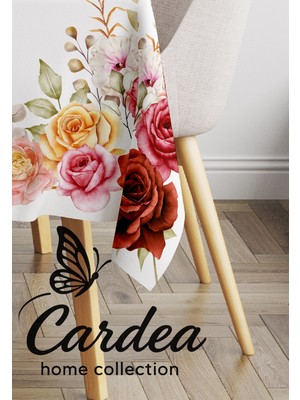 Cardea Home Collection Çiçek Gül Temalı Özel Üretim Dijital Baskı Masa Örtüsü