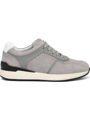 Tergan Gri Hakiki Süet Deri Erkek Sneaker - E26I1AY57696-C11