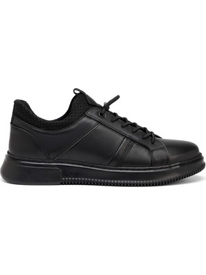 Tergan Siyah Hakiki Deri Erkek Sneaker - E26I1AY57734-A23