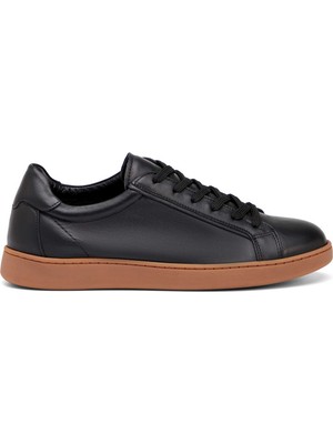 Tergan Siyah Hakiki Deri Erkek Sneaker - E26I1AY57621-A23