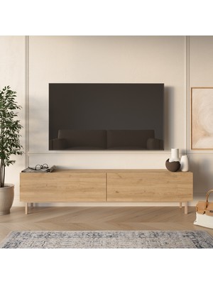 Robin Home Arizona Tv Ünitesi Sehpası Ahşap Ayaklı 180CM Sepet