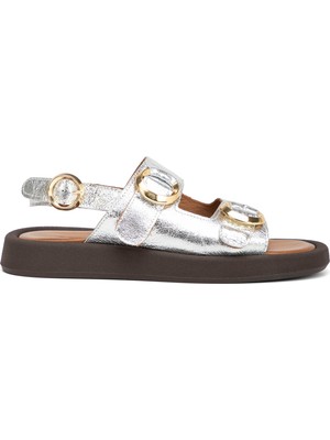 Tergan Lame Hakiki Deri Kadın Sandalet - K26Y1SN68609-L9L