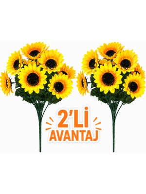 B&Nine 2 Adet Yapay Ayçiçeği Demeti 7'li
