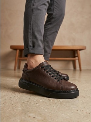 BOA BLF-010 Erkek Sneaker Günlük Casual Spor Ayakkabı Kahverengi Siyah Taban
