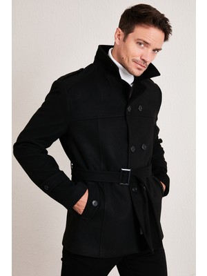 Buratti Slim Fit Cepli Pamuklu Kaşe KABAN Erkek KABAN 5841015