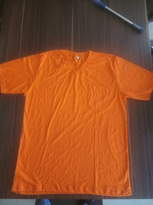 Besafe V Yaka Kısa Kollu Turuncu T-Shirt