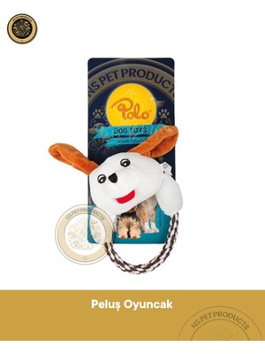 Polo Peluş Tek Tutma Kollu Köpek Oyuncağı 18 cm