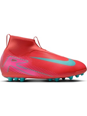 Nike Nıke Jr. Mercurıal Superfly 10 Academy Genç Çim Zemin Kramponu FQ8308-800 Kırmızı