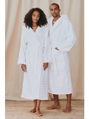 The White Company Organik Pamuk Hydrocotton Kapüşonlu Unisex Bornoz