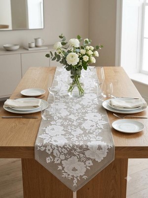 Believe Lacy Jakarlı Dokuma Goblen Dekoratif Runner 30*150