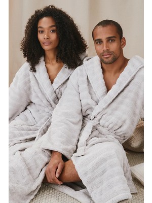 The White Company Organik Pamuk Hydrocotton Kapüşonlu Unisex Bornoz