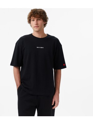 UNITED4 Regular Fit Erkek Siyah T-Shirt.SIYAH
