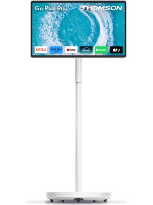Thomson Go Plus Pro 27 İnç (69 cm) 4K UHD Akıllı Dokunmatik Ekran, Android İşletim Sistemli, Sesli Kontrol, 9000 mAh Batarya, 5 MP Kamera, Dahili Subwoofer, Wi-Fi 6, Bluetooth ve Taşınabilir