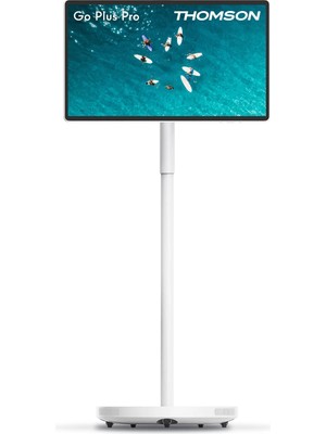 Thomson Go Plus Pro 27 İnç (69 cm) FHD Akıllı Dokunmatik Ekran, Android İşletim Sistemli, Sesli Kontrol, 5 MP Kamera, Dahili Subwoofer, Wi-Fi 6, Bluetooth, 4 Saat Pil Ömrü ve Taşınabilir