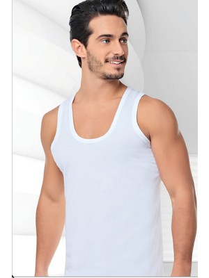 Seher Erkek Penye Atlet 6'lı Paket Beyaz Yumuşak Doku ile Nefes Alabilir Konfor