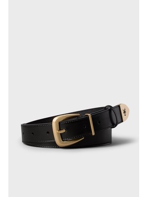 Calvin Klein Logolu Deri Kemer LV04F7092GYIH Bayan Kemer LV04F7092G Yıh