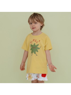 Little Yucca "comfy" Organik Pamuk Tshirt - Sarı