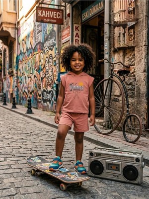 Baby Kuğu Unisex Bebek Çocuk Oversize Şortlu Takım