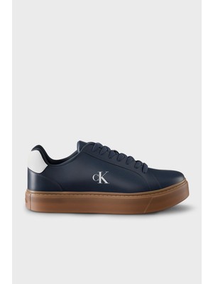 Calvin Klein Deri Logolu Sneaker Ayakkabı YM0YM014350ZV Erkek Ayakkabı YM0YM01435 0zv