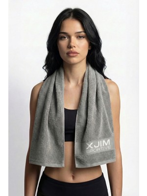 Xjim %100 Pamuk Spor Sporcu Havlusu Fitness Antrenman Gym Boks Için Ter Emici Havlu Yumuşak 30X100